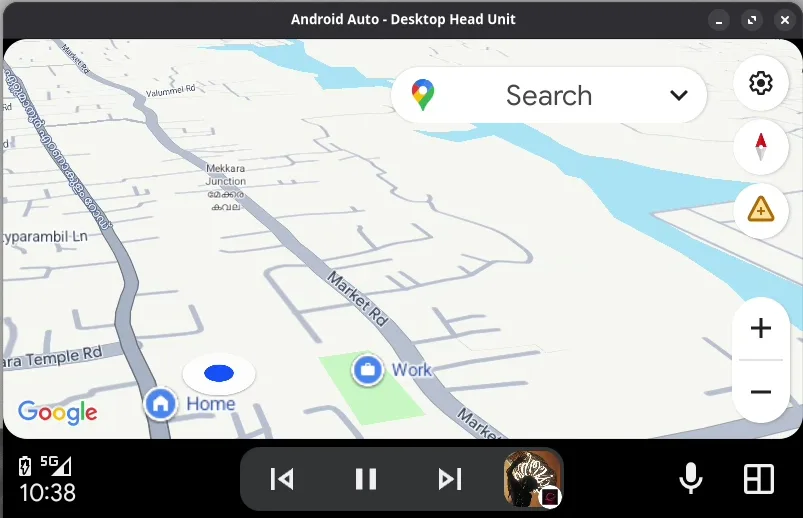 Gravity Music Android Auto map view